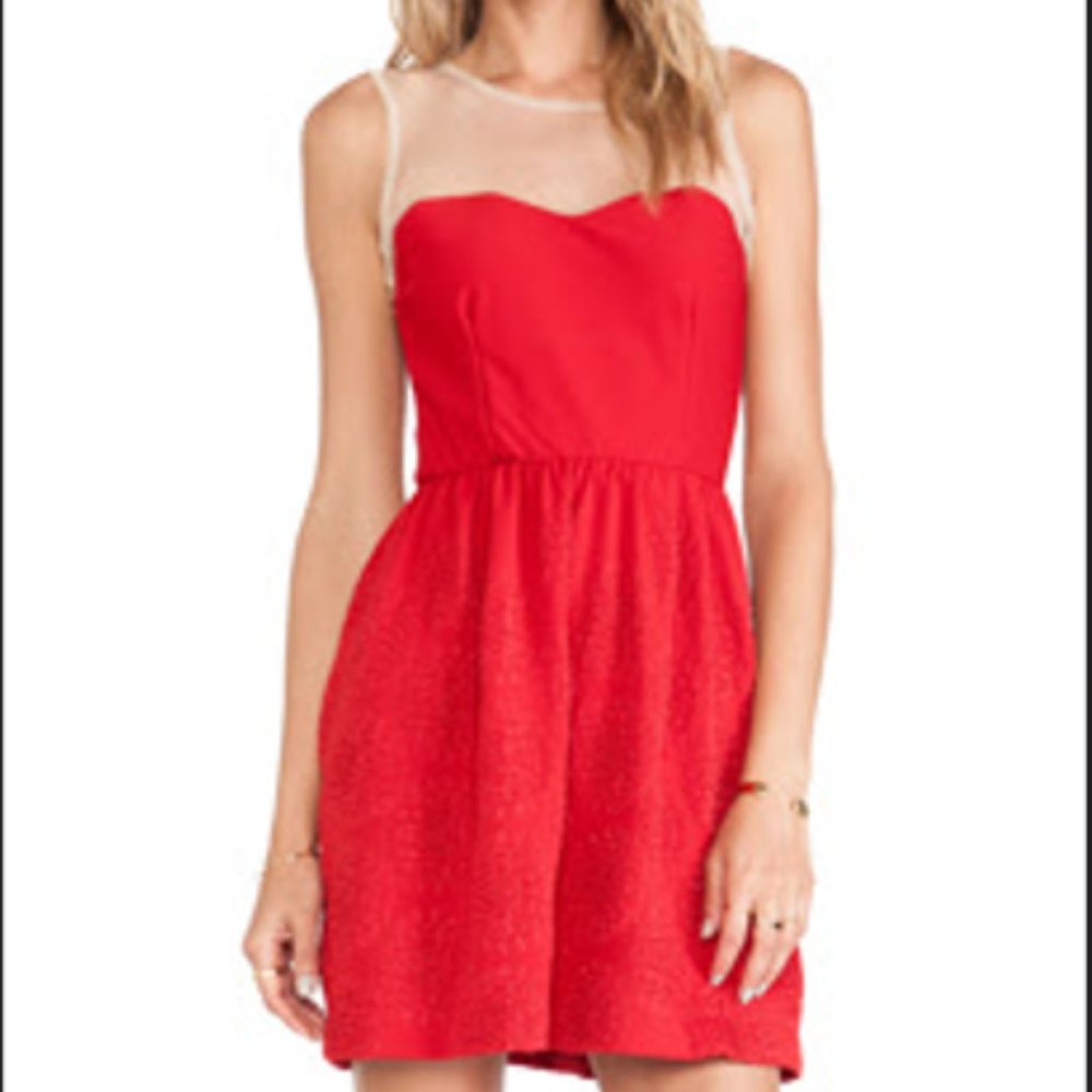 TFNC Red Sleeveless Mini Dress